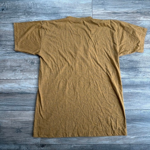 Y2K Peru Emboirdered Nazca Lines Orange Rust Brown Tee Cotton Made in Peru Large - Picture 5 of 7